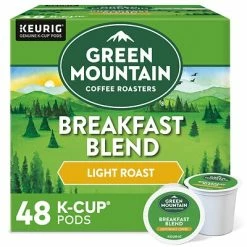 Top 10 🔔 K-Cups Green Mountain Coffee Roasters Breakfast Blend Coffee, Keurig® K-Cup® Pods, Light Roast, 48/Box (81909/15170) 🥰