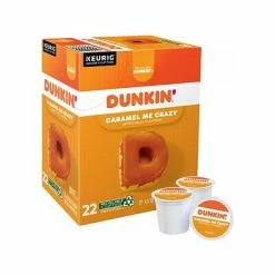 Best Pirce ✔️ K-Cups Dunkin' Caramel Me Crazy Coffee, Keurig K-Cup Pod, Medium Roast, 22/Box (5000364900) ❤️