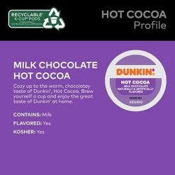 Promo ⌛ K-Cups Dunkin' Donuts Milk Chocolate Hot Cocoa, Keurig® K-Cup® Pods, 22/Box (611227377215) ✔️ -Coffee Sales Store unnamed file 1065