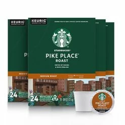 Cheapest 😉 K-Cups Starbucks Pike Place Coffee, Keurig® K-Cup® Pods, Medium Roast, 96/Carton (09572) 🎁