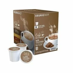 Outlet ⌛ K-Cups Cafe Escapes Milk Chocolate Hot Cocoa, Keurig K-Cup® Pods, 24/Box (6801) ⭐