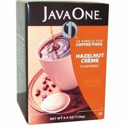 Outlet ✔️ JavaOne Java One® Single Cup Hazelnut Creme Ground Coffee, Regular, .3 Oz., 14 Pods (JTC70506) 🧨