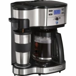 New 👍 Coffee Makers Machines Brewers Hamilton Beach The Scoop 2-Way Brewer 12-Cups Single Serve Coffee Maker, Black (49980Z) 🎁