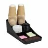 New 🤩 Organizers & Dispensers Mind Reader Trove 7 Compartment Coffee Condiment Organizer, Black (COMP7-BLK) ✔️