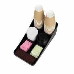 New 🤩 Organizers & Dispensers Mind Reader Trove 7 Compartment Coffee Condiment Organizer, Black (COMP7-BLK) ✔️ -Coffee Sales Store unnamed file 1241