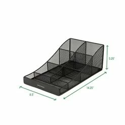 New 😍 Organizers & Dispensers Mind Reader ' Trove' 7 Compartment Tea/Coffee Condiment Organizer, Black Metal Mesh (COMP7MESH-BLK) 🌟 -Coffee Sales Store unnamed file 1292