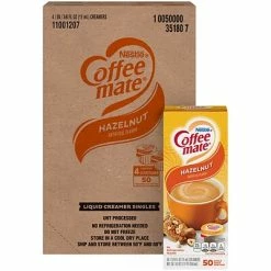 Wholesale 🔥 Creamers Coffee Mate Hazelnut Liquid Creamer, 0.38 Oz., 200/Carton (NES35180CT) 🎉