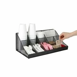 Best Pirce 😉 Organizers & Dispensers Mind Reader 'Pioneer' 11 Compartment Breakroom Coffee Condiment Organizer, Black Mesh (COMORGMESH-BLK) 🛒 -Coffee Sales Store unnamed file 1378