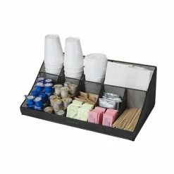Best Pirce 😉 Organizers & Dispensers Mind Reader 'Pioneer' 11 Compartment Breakroom Coffee Condiment Organizer, Black Mesh (COMORGMESH-BLK) 🛒 -Coffee Sales Store unnamed file 1379