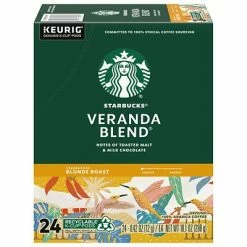 New ⌛ K-Cups Starbucks Veranda Blend Coffee, Keurig® K-Cup® Pods, Light Roast, 24/Box (9577) ✨