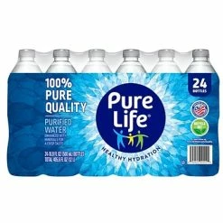 Deals 👍 Pure Life Purified Water, 16.9 Fl Oz. Plastic Bottled Water, 24/Carton (110109) 💯