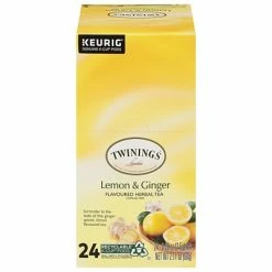 Coupon 🔔 K-Cups Twinings Of London Lemon & Ginger Herbal Tea, Keurig K-Cup Pods, 24/Box (F11019) 🧨