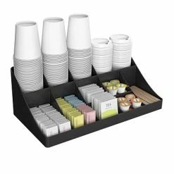 Best Sale 🎉 Organizers & Dispensers Mind Reader 11 Compartment Breakroom Condiment Organizer, Black (COMORG-BLK) 🤩