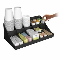 Best Sale 🎉 Organizers & Dispensers Mind Reader 11 Compartment Breakroom Condiment Organizer, Black (COMORG-BLK) 🤩 -Coffee Sales Store unnamed file 1759