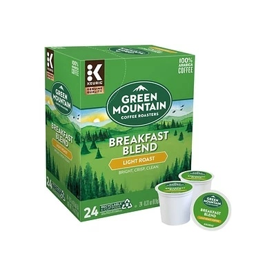 Outlet 🧨 K-Cups Green Mountain Breakfast Blend Coffee, Keurig® K-Cup® Pods, Light Roast, 24/Box (6520) ⌛ 1 Outlet 🧨 K-Cups Green Mountain Breakfast Blend Coffee, Keurig® K-Cup® Pods, Light Roast, 24/Box (6520) ⌛