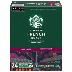 Cheapest 👍 K-Cups Starbucks French Roast Coffee, Keurig® K-Cup® Pods, Dark Roast, 24/Box (9737) 💯