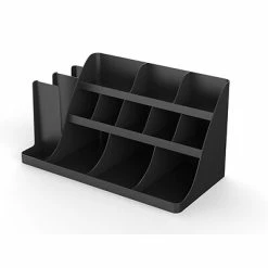 New ⭐ Organizers & Dispensers Mind Reader Vanguard Plastic Coffee Organizer, Black (COMORG2-BLK) ✔️