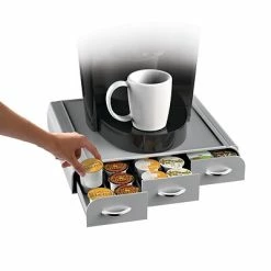 Coupon 🤩 Organizers & Dispensers Mind Reader 'Anchor' Coffee Pod Triple Drawer, 36 Capacity, Silver (TRAY6-SIL) 🎉 -Coffee Sales Store unnamed file 1967