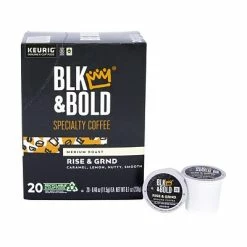 Cheap ❤️ BLK & Bold Single Serve & Keurig® K-Cup® Pods BLK & Bold Rise & GRND Specialty Coffee, Keurig K-Cup Pod, Medium Roast, 20/Box (004-20-0002) ⭐