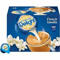 Cheap 👏 Creamers International Delight French Vanilla Liquid Creamer, 0.44 Oz., 192/Carton (WWI101521) 🎁