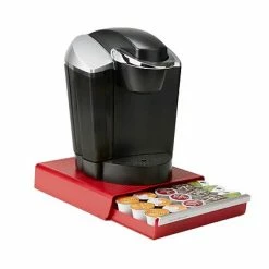 Cheapest 💯 Organizers & Dispensers Mind Reader 'Coupe' 30 Capacity Coffee Pod Drawer, Red (TRY30-RED) 🌟