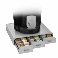 Brand new 💯 Organizers & Dispensers Mind Reader Anchor Coffee Pod Storage Drawer For 36 K-Cup, Silver/Gray (TRY3PC-GRY) 😉