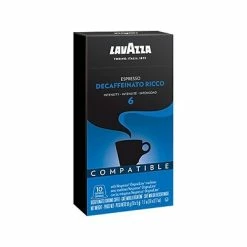 Brand new 😍 Single Serve Cups & Pods Lavazza Decaffeinato Ricco Decaf Coffee, Nespresso Original Capsule, Dark Roast, 10/Box (1953000990) 😉