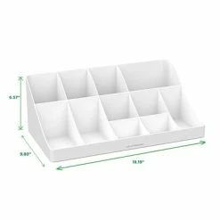 Best Sale 😀 Organizers & Dispensers Mind Reader 'Pioneer' 11 Compartment Break Room Coffee Condiment Organizer, White (COMORG-WHT) 😍 -Coffee Sales Store unnamed file 2106