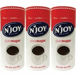 Outlet 😍 Sugar & Sweeteners N'Joy Sugar, 3 Canisters/Pack (51241/94203) 🎉