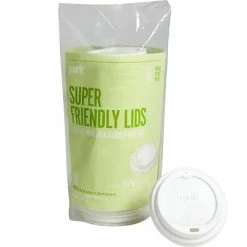 Discount ✔️ Sustainable Cups Perk™ Compostable Plastic Hot Cup Lid, 10/12/16 Oz., White, 50/Pack (PK56218) ⭐