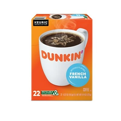 Wholesale 😍 K-Cups Dunkin' Donuts French Vanilla Coffee, Keurig® K-Cup® Pods, Medium Roast, 22/Box (400847) 🥰 3 Wholesale 😍 K-Cups Dunkin' Donuts French Vanilla Coffee, Keurig® K-Cup® Pods, Medium Roast, 22/Box (400847) 🥰 - Image 3