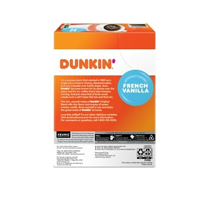 Wholesale 😍 K-Cups Dunkin' Donuts French Vanilla Coffee, Keurig® K-Cup® Pods, Medium Roast, 22/Box (400847) 🥰 5 Wholesale 😍 K-Cups Dunkin' Donuts French Vanilla Coffee, Keurig® K-Cup® Pods, Medium Roast, 22/Box (400847) 🥰 - Image 5