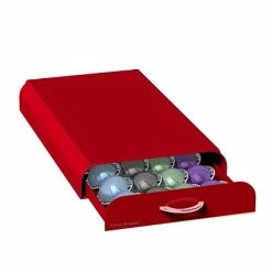 Brand new 🔥 Organizers & Dispensers Mind Reader Anchor Coffee Pod Storage Drawer For 50 Nespresso Capsules, Red (NEST3PC-RED) 🔔 -Coffee Sales Store unnamed file 2250