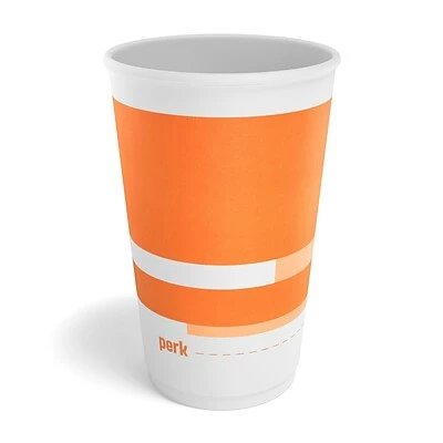 Cheap 🔥 Paper Cups Perk™ Insulated Double Wall Paper Hot Cup, 16 Oz., White/Orange, 30/Pack (PK59484) 💯 3 Cheap 🔥 Paper Cups Perk™ Insulated Double Wall Paper Hot Cup, 16 Oz., White/Orange, 30/Pack (PK59484) 💯 - Image 3
