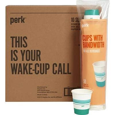 Promo 👍 Paper Cups Perk™ Paper Hot Cup, 10 Oz., White/Teal, 500/Carton (PK54366CT) 🌟 1 Promo 👍 Paper Cups Perk™ Paper Hot Cup, 10 Oz., White/Teal, 500/Carton (PK54366CT) 🌟