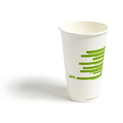 Best Sale ✨ Sustainable Cups Perk™ Compostable Paper Hot Cup, 16 Oz., White/Green, 300/Carton (PK56221) ✔️ 2 Best Sale ✨ Sustainable Cups Perk™ Compostable Paper Hot Cup, 16 Oz., White/Green, 300/Carton (PK56221) ✔️ - Image 2
