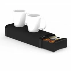 Cheapest 🤩 Organizers & Dispensers Mind Reader Slim Coffee Pod Storage Drawer For 12 K-Cup, Black (TRY03-BLK) 😉