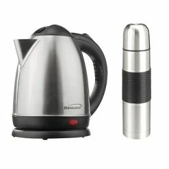 Top 10 🥰 Carafes, Kettles & Decanters BRENTWOOD APPLIANCES 1.5-Liter Stainless Steel Cordless Electric Kettle With Coffee Thermos, Silver (843631151747) 🎁