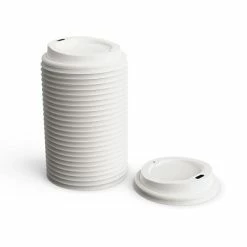 Brand new ⭐ Disposable Lids Perk™ Plastic Hot Cup Lid, 8 Oz., White, 50/Pack (PK45593) 🎁 -Coffee Sales Store unnamed file 2392