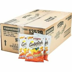Promo ✔️ Pepperidge Farm Goldfish Crackers, Cheddar, 1.5 Oz., 72/Carton (13539) 🎉