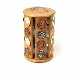 New 😀 Organizers & Dispensers Mind Reader Bamboo Coffee Pod Carousel 24 Capacity , Brown (CRS-BRN) 🧨 -Coffee Sales Store unnamed file 2410