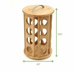New 😀 Organizers & Dispensers Mind Reader Bamboo Coffee Pod Carousel 24 Capacity , Brown (CRS-BRN) 🧨 -Coffee Sales Store unnamed file 2411