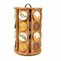 New 😀 Organizers & Dispensers Mind Reader Bamboo Coffee Pod Carousel 24 Capacity , Brown (CRS-BRN) 🧨 -Coffee Sales Store unnamed file 2412