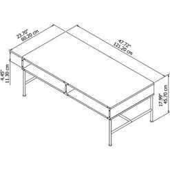 Brand new 😍 Kathy Ireland® Home By Bush Furniture Accent & Coffee Tables Kathy Ireland® Home By Bush Furniture Ironworks Coffee Table, Vintage Golden Pine (KI50111-03) 🧨 -Coffee Sales Store unnamed file 2460