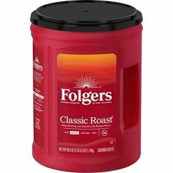 Brand new ❤️ Folgers Classic Roast Ground Coffee, Medium Roast, 40.3 Oz. (2550000529C/2550030420) 🔔