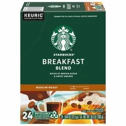 Best Sale 🔥 K-Cups Starbucks Breakfast Blend Coffee, Keurig® K-Cup® Pods, Medium Roast, 24/Box (9736) 🤩