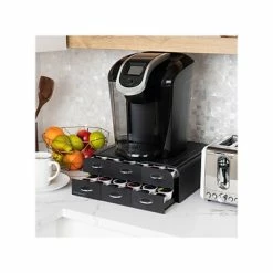 Hot Sale 👍 Coffee Organizers & Dispensers Mind Reader Anchor 12-Compartment Plastic Coffee Organizer, Black (TRY6PC-BLK) 🧨 -Coffee Sales Store unnamed file 2499