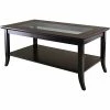 Brand new ⭐ Coffee & Cocktail Tables Winsome Genoa 18.03" X 40" X 22.28" Composite Wood Coffee Table With Glass Top, Dark Brown 🔥