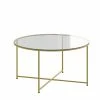 Best Pirce 😍 Coffee & Cocktail Tables Flash Furniture Greenwich Collection Coffee Table, Clear/Matte Gold (NANJH1786CT) 🥰