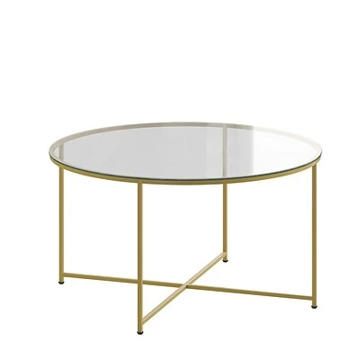 Best Pirce ๐ Coffee & Cocktail Tables Flash Furniture Greenwich Collection Coffee Table, Clear/Matte Gold (NANJH1786CT) ๐ฅฐ 3 Best Pirce ๐ Coffee & Cocktail Tables Flash Furniture Greenwich Collection Coffee Table, Clear/Matte Gold (NANJH1786CT) ๐ฅฐ - Image 3